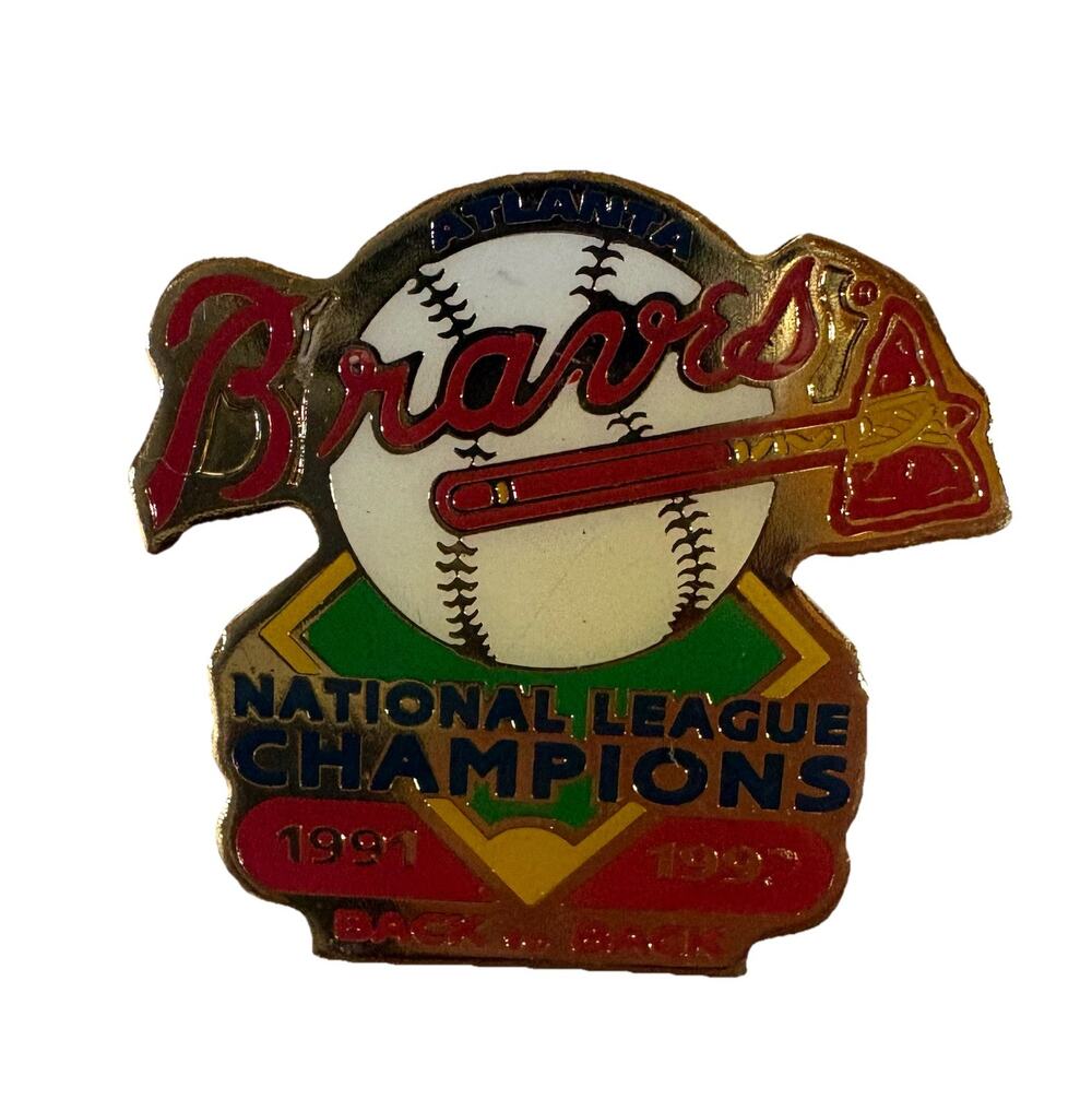 Vintage Atlanta Braves 91-92 National League Champions Lapel Pin MLB Baseball